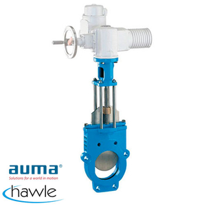 Засувка шиберна Hawle 3600EL DN 125 PN10 EPDM з електроприводом AUMA SA 07.6 (5002675E)