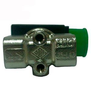 Електромагнітний клапан ODE 21L2K1T25 NC 1/4", ΔPmin/max=0/14 бар, kv=3.2, PTFE (-40...+180°С)