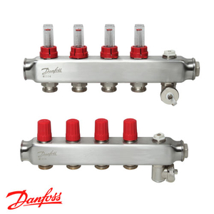 Danfoss SSM-4F Коллекторы из н/ж стали 4+4 | c расходомерами (088U0754)