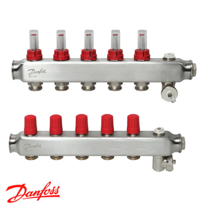 Danfoss SSM-5F Коллекторы из н/ж стали 5+5 | c расходомерами (088U0755)