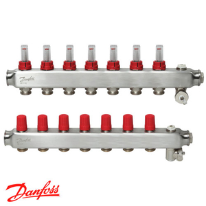 Danfoss SSM-7F Коллекторы из н/ж стали 7+7 | c расходомерами (088U0757)