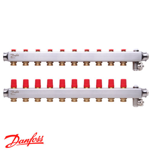 Danfoss SSM-10 Коллекторы из н/ж стали 10+10 | без расходомеров (088U0810)