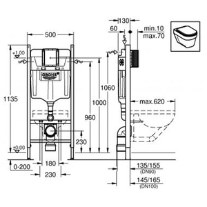 Инсталляция для унитаза Grohe Rapid SL (38840000)