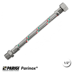 Шланг для води 1/2" х 1/2" ВН 0,5 м PN10 Parigi Parinox® (L60213)