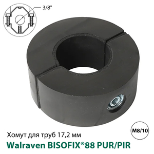 Хомомут термоізоляційний Walraven BISOFIX® 88 PUR/PIR 17,2 мм, 30 мм, M8/10, G1/2, Тип A (0880017)