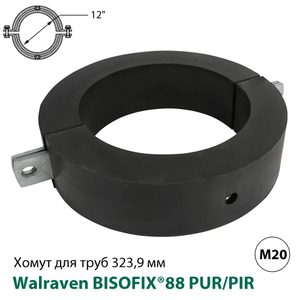 Термоізоляційний хомут Walraven BISOFIX® 88 PUR/PIR 323,9 мм, 60 мм, M20, Тип В (0880324)