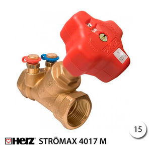 Балансировочный клапан Herz STROMAX-M 4017 М DN15 | 1/2" | Kvs 2.0 (1401701)
