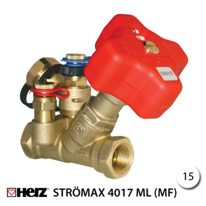 Балансировочный клапан Herz STROMAX FODRV 4017 М DN15 | 1/2" | Kvs2 (1401701)