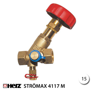 Балансировочный клапан Herz STRÖMAX 4117 M DN15 | Rp1/2" | Kvs 4.75 (1411751)