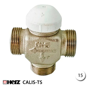 Фото Триходовий розподільний клапан HERZ CALIS-TS DN15 Kvs 2,75 (1776101)