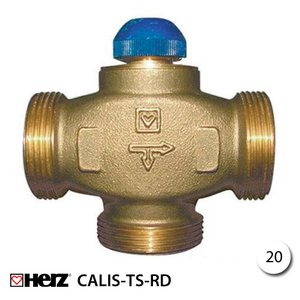 Фото Триходовий розподільний клапан HERZ CALIS-TS-RD DN20 Kvs 3,0 (1776139)