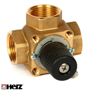 Трехходовой смесительный клапан HERZ 2137 Rp 1-1/2", DN 40, Kvs 25 (1213705)