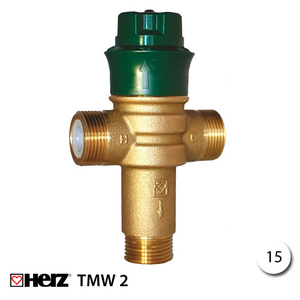 Термосмесительный клапан HERZ TMW 2 DN15, 3/4", 35-60°C (2776654)