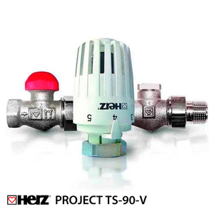 Комплект бокового подкл. радиатора HERZ PROJECT TS-90-V 1/2" прямой (V772363)