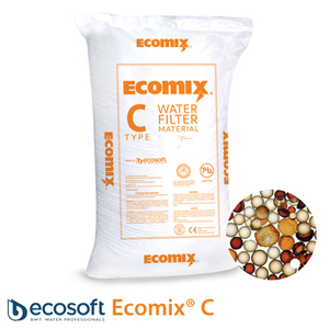 Фільтруюча засипка Ecosoft Ecomix® C (MIXC) 25 л, пом'якшення та видалення заліза (ECOMIXC25)