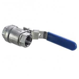 Кран шаровый нержавеющий 1/2" ВВ Ду 15 Ру 63 AISI304