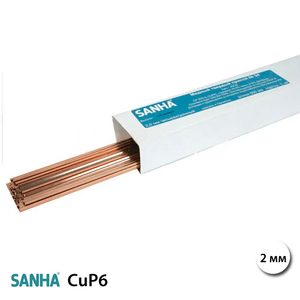 Твердый припой Sanha L-CuP6, 2х500мм, упаковка 1 кг (330120501)