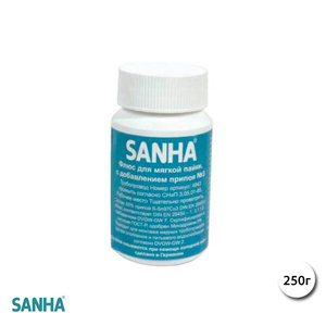 Флюс-паста для мягкой пайки Sanha 4943, с добавлением припоя №3, упаковка 250 г