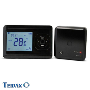 Програмований кімнатний термостат із WiFi керуванням Tervix Pro Line | для газового та електричного котла | сухий контакт |  чорний (116330)