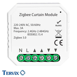 Фото Розумний модуль для керування ролетами/карнизами Tervix ZigBee Roller Blind/Curtain Controller (437121)