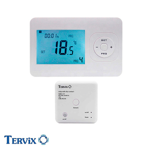 Комплект бездротового керування опаленням Tervix Pro Line ZigBee: бездротовий термостат + реле &quot;сухий&quot; контакт (493061)