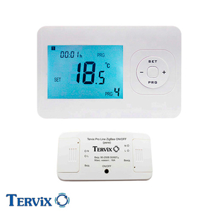 Комплект бездротового керування опаленням Tervix Pro Line ZigBee: бездротовий термостат + реле On/Off 220В (494061)