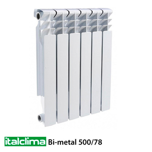 Радиатор биметаллический Italclima 500/78 | 10 секций | 558х77х78