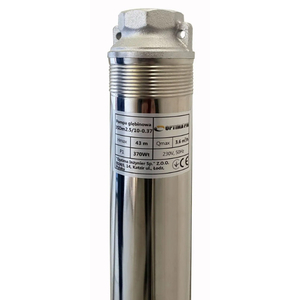 Скважинный насос 3" OPTIMA PM 3SDm2.5/10, 0.37 кВт, 46 м, 1~230В, кабель 1,5 м (000017611)