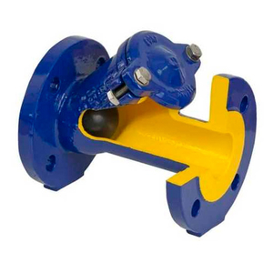 Клапан обратный канализационный шаровый Zetkama 400B DN 150 PN 10