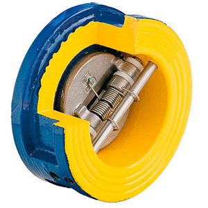 Клапан обратный межфланцевый двухстворчатый Zetkama 407A DN 250 PN 16