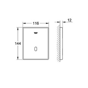 Инфракрасная кнопка для инсталляции Grohe Tectron Skate | хром (37324SD1)