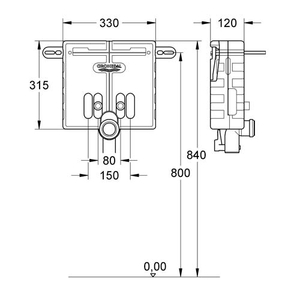 Инсталляция для раковины Grohe Uniset для смесителей на одно отверстие (37576000)