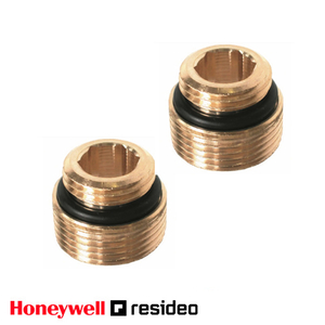 Комплект перехідників для нижнього підключення радіатора Resideo (Honeywell) 3/4"х1/2" 2 шт. (VS3295A015)