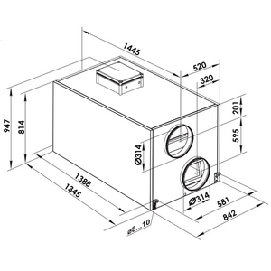 Приточно-вытяжная установка с рекуперацией тепла Вентс ВУТ 2000 ЕГ
