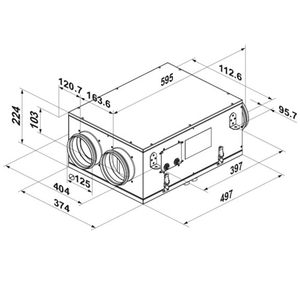 Приточно-вытяжная установка с рекуперацией тепла Вентс ВУТ 100 П мини