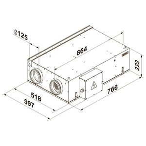 Приточно-вытяжная установка с рекуперацией тепла Вентс ВУЭ2 200 П