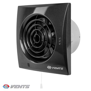 Вытяжной вентилятор Вентс 100 В Квайт черный сапфир : PROFIMANN