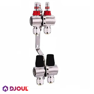 Колектор для теплої підлоги Djoul | 2 контури | 1"x3/4" Euro (DJ2016202A-e)