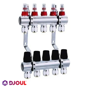 Колектор для теплої підлоги Djoul | 5 контурів | 1"x3/4" Euro (DJ2016205A-e)