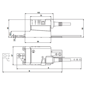 Belimo LH24A-MF60 Електропривод лінійної дії (хід 0-60 мм)