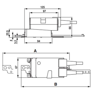 Belimo LH230ASR100 Електропривод лінійної дії (хід 0-100 мм)