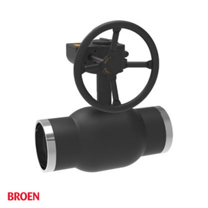 Кран кульовий сталевий приварний з редуктором BROEN Ballomax DN150 PN25 стандартнопрохідний (6110225150480)