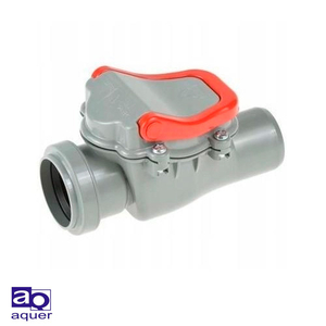Обратный клапан для канализации 50 мм Aquer ZB50 TK горизонтальный
