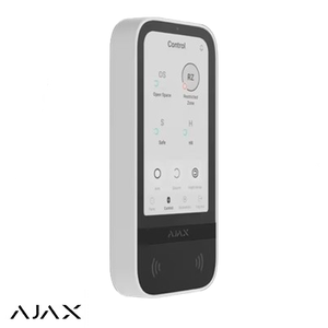 Ajax KeyPad TouchScreen Jeweller Бездротова клавіатура із сенсорним дисплеєм | біла (58455.148.WH1)