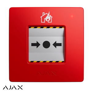 Ajax ManualCallPoint Jeweller Бездротова програмована кнопка пожежної тривоги | червона (60815.171.NC1)