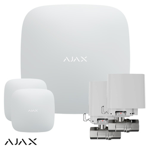 Фото Система захисту від протікання Ajax Hub 2 Plus White (2 датчика, 2 крана 1/2")