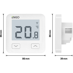 Програмований інтернет термостат ENGO E10-W Wi-Fi | 230В | білий (932312902)