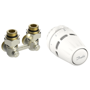 Радіаторний комплект Danfoss Regus + RLV-KB кутовий | 1/2" (015G5307)