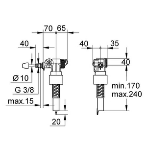 Наполняющий клапан для унитаза Grohe (37095000)