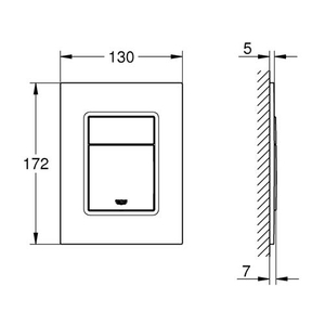 Кнопка для инсталляции Grohe Skate Cosmopolitan S | ABS пластик | белый альпийский (37535SH0)